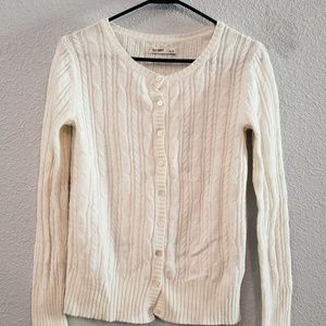 Never worn Old Navy cream cable knit cardigan